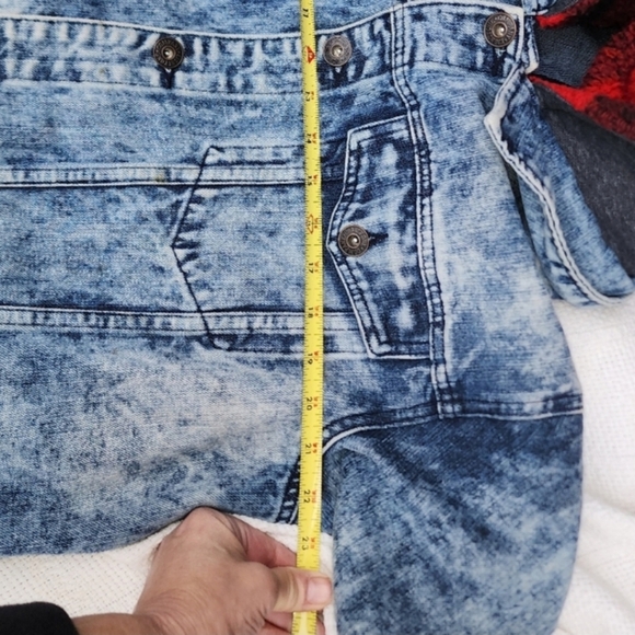 Vintage 80s Company One acid washed Denim hoodie Jacket XL-L - Picture 8 of 14